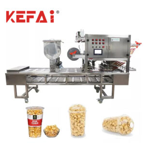 KEFAI Popcorn Cup Fyllning Förseglingsförpackningsmaskin